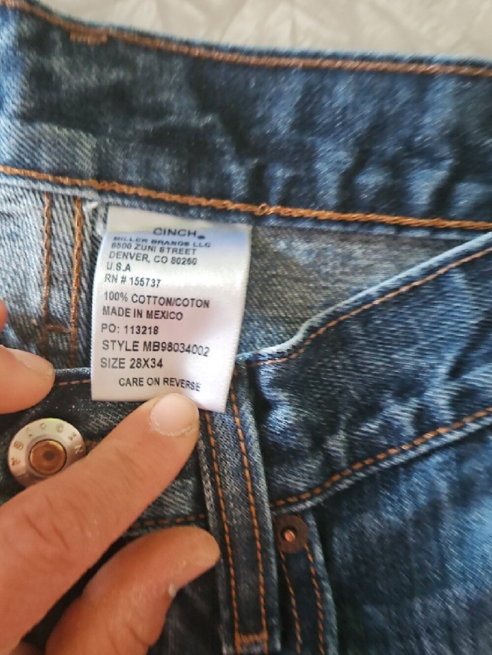 Cinch Men's Dark Blue Bootcut Jeans 28/34 - Picture 7 of 7